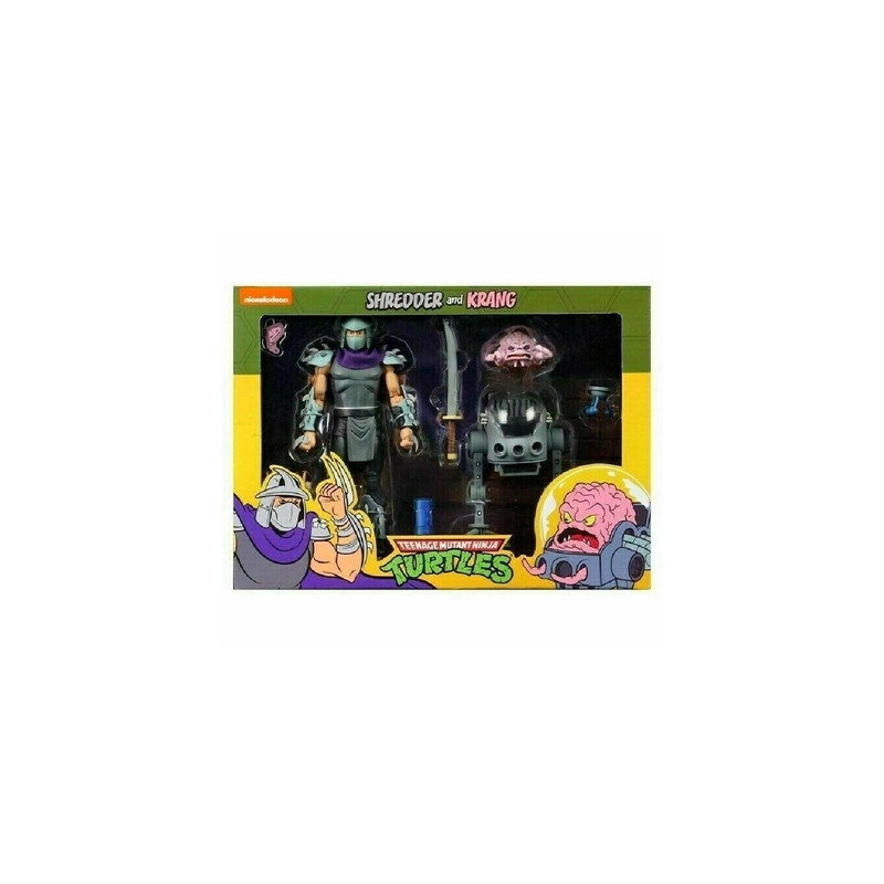 TORTUES NINJA Pack Figurines Shredder vs Krang in Bubble Walker Neca