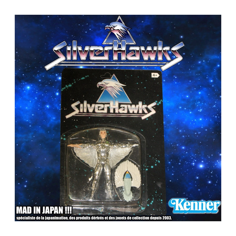 SILVERHAWKS figurine Quicksilver + Tally-Hawk Kenner