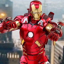 AVENGERS Figurine Iron Man Mark VII Movie Masterpiece Diecast Hot Toys