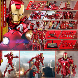  AVENGERS Figurine Iron Man Mark VII Movie Masterpiece Diecast Hot Toys